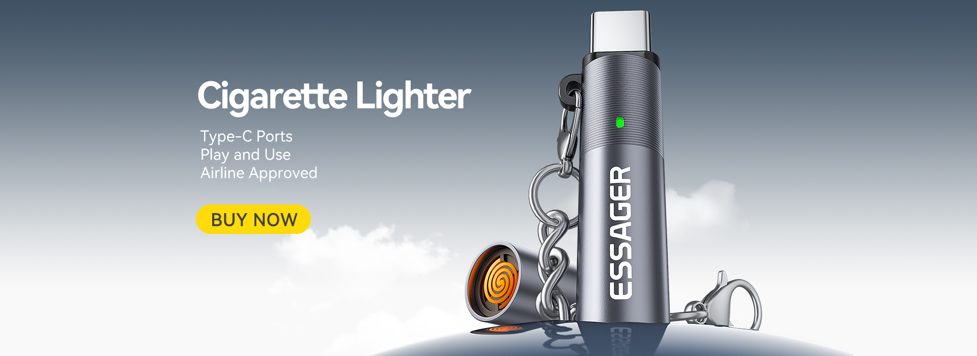ESSAGER ES-OTG26 OTG Lighter Portable USB Type C Electric Lighter