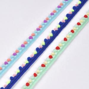 20KJ35 SGS 1.3cm Ball Pillow Polyester Pom Pom Trim Manufactures