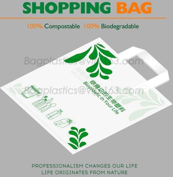 100% fully biodegradable compostable nonwoven shopping bag, cornstarch 100%