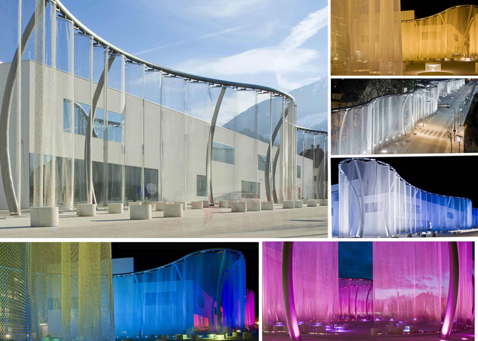 10mm Stainless Steel Wire Ring Mesh Curtain With Tracks For Space Partition 1