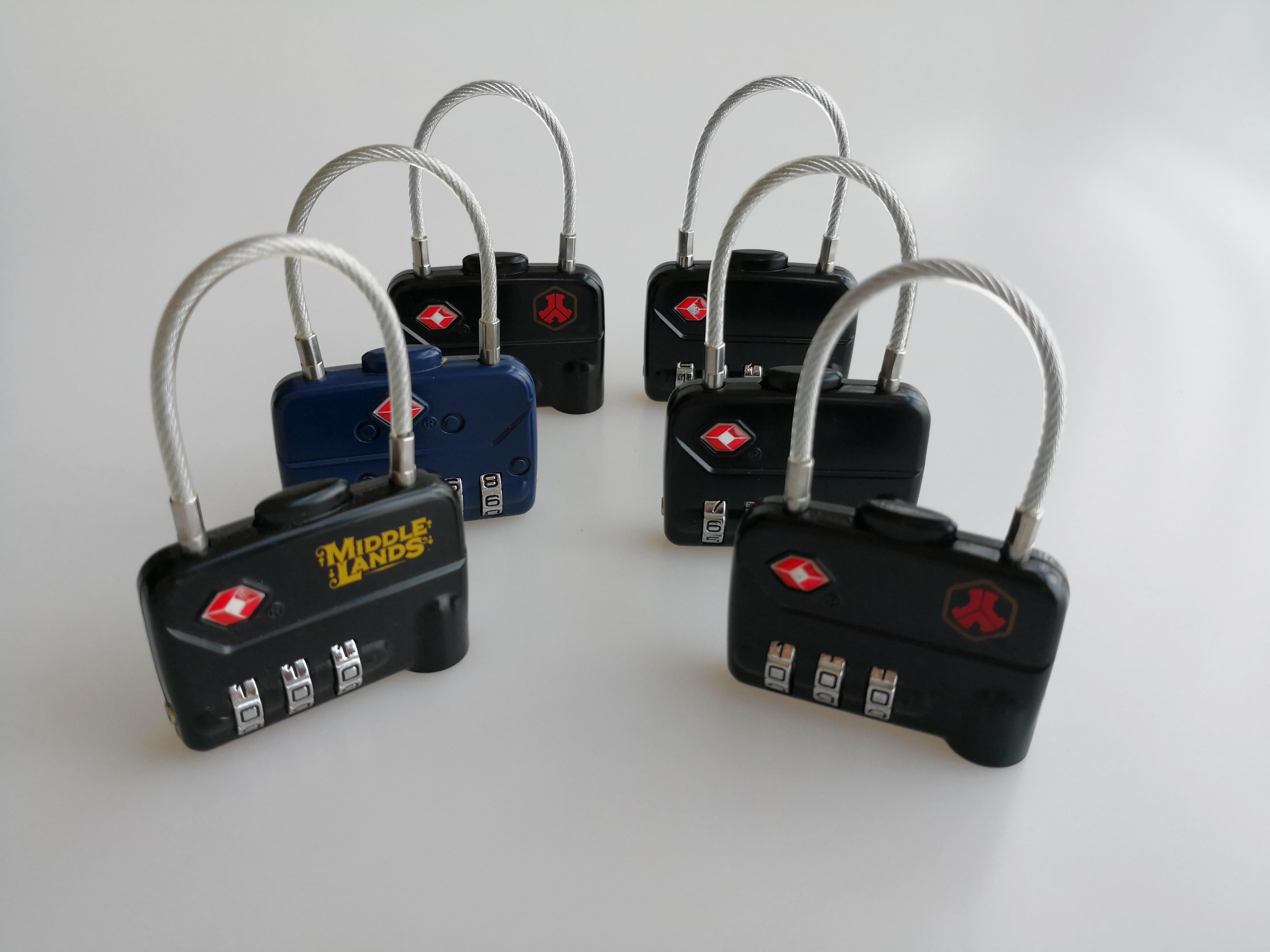 TSA 320 Luggage Cable Lock / Zinc Alloy Backpack Cable Lock Free Sample Available