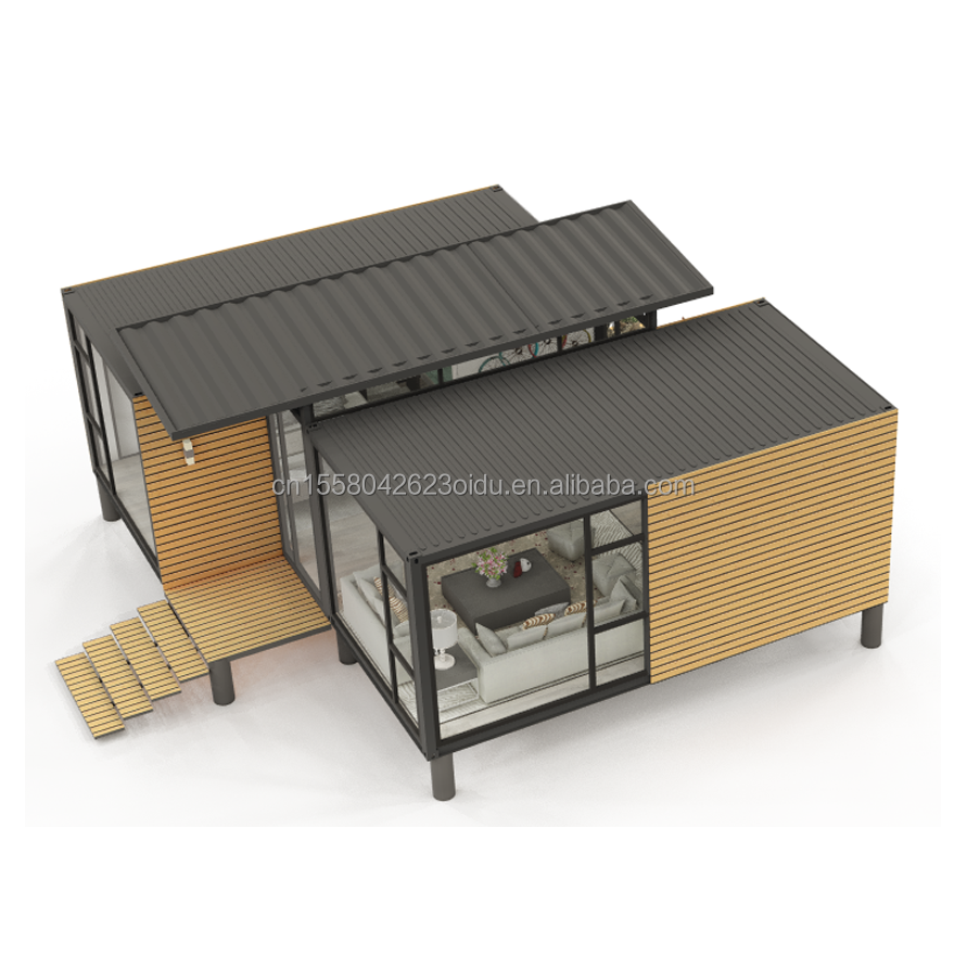 Modern Design Garden Container Steel Structure Wooden House Family Housing Window Aluminum Alloy Windows