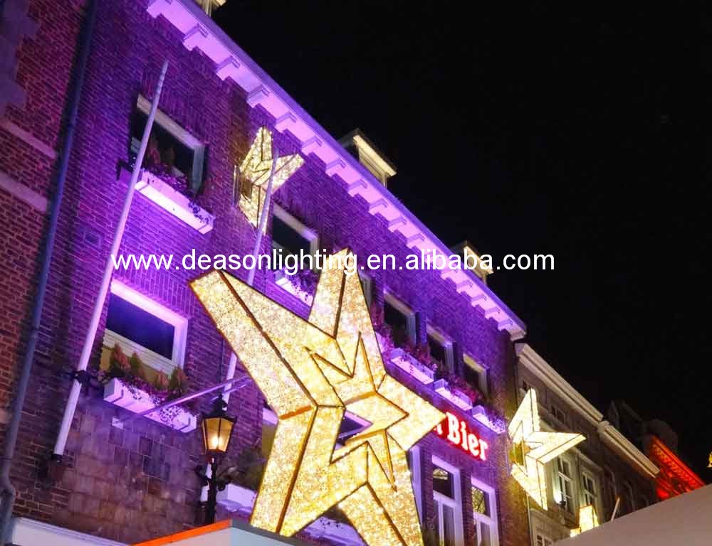 Customize commercial 3ft 4ft 5ft 6ft 8ft shopping mall large hanging LED christams star