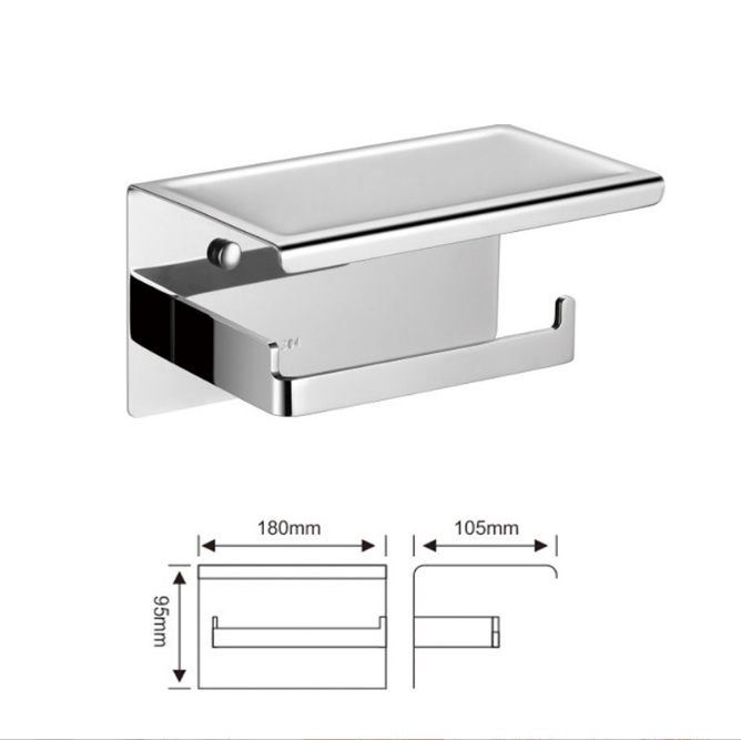 Modern/Classic Bathroom Wall Installation Stainless Steel Shower Shelf with Polish Finish