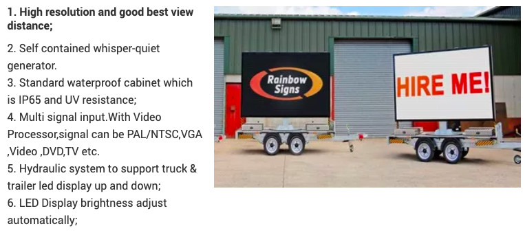 Street Truck Advertising Mobile Led Billboard High Brightness