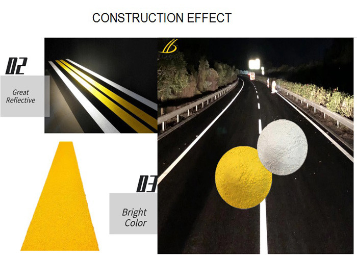 Standard AASHTO M249 High Reflective Thermoplastic Road Marking Paint With 30% Glass Beads