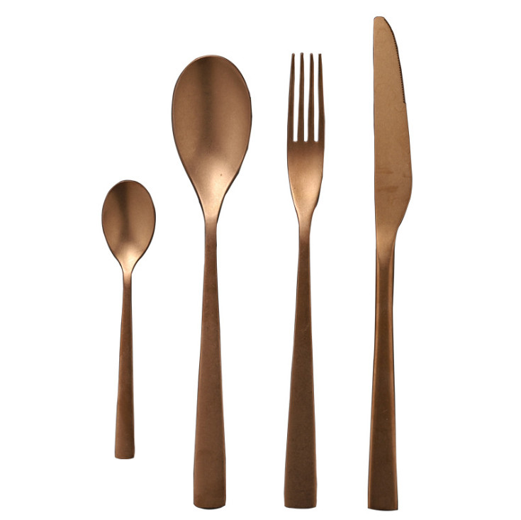 China NEWTO Stainless Steel Gold Cutlery Set Brush polish /Flatware Set/Kitchen Household Items