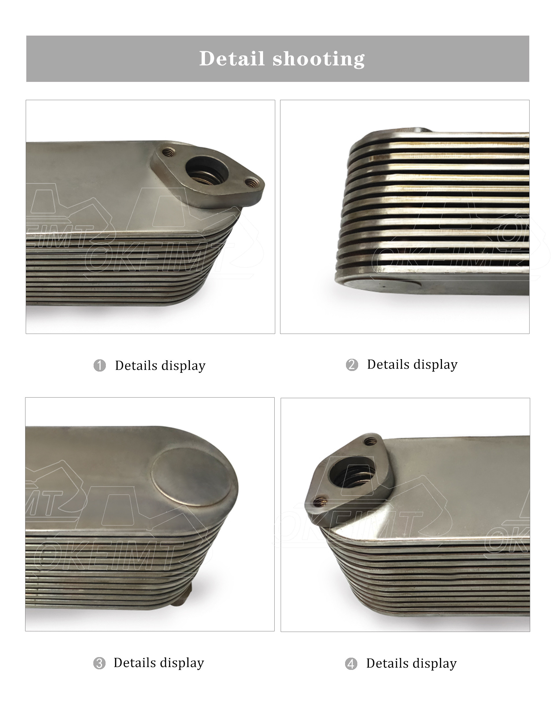 OKEIMT Shang Chai D6114 Diesel Engine Parts Oil Cooler D18-002-40+A D18-002-30+A Engine Oil Cooler Core