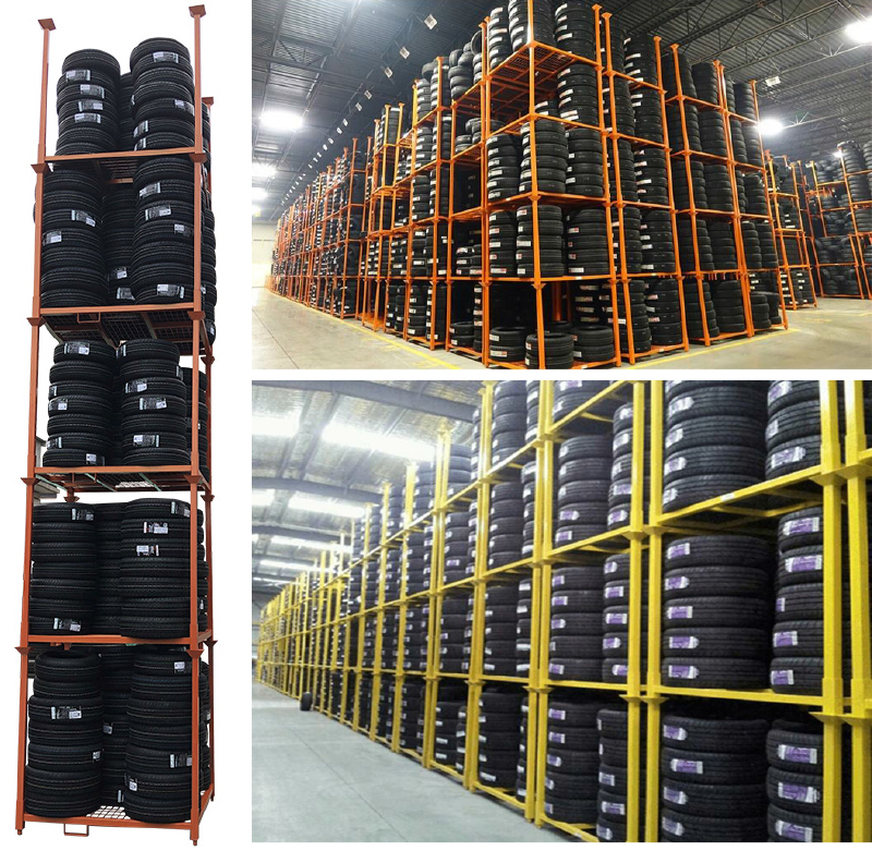 Portable Tire Rack Tire Stacking Rack 60 Inch Tire Racking Tire Storage Rack
