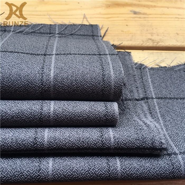 300D Polyester Cationic Big Black Line Checks Fabric for Outdoor Jackets Plaid Style