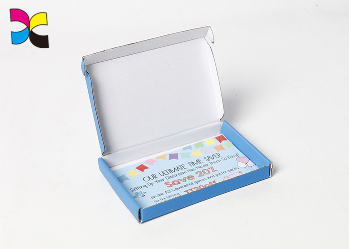 White Flute Printed Shipping Boxes Glossy Lamination With CMYK Pantone Color