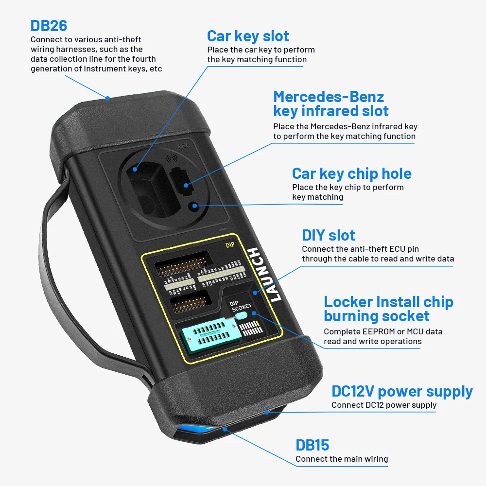 LAUNCH X431 X-PROG 3 Auto Key Programming Tool Xprog 3 Immobilizer Programmer Read Write Car Key Chip For X431 V PRO3S+