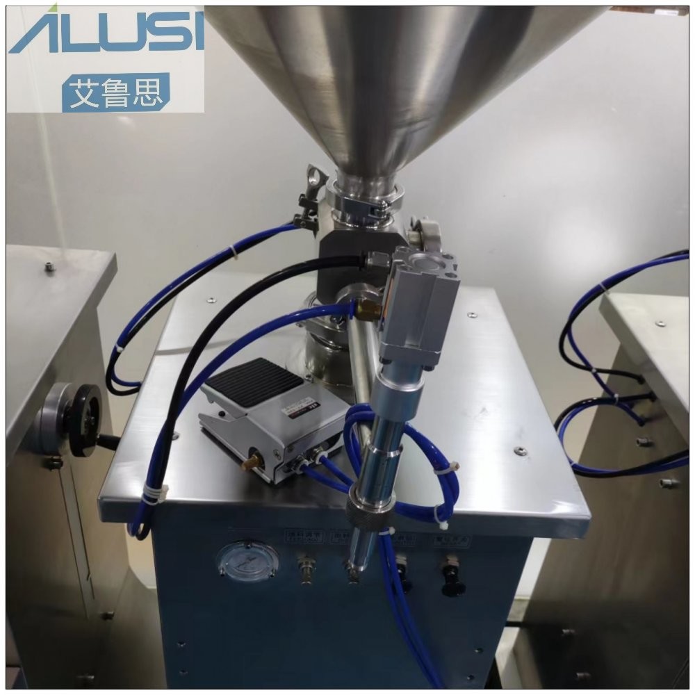 Liquid And Paste Cream Jam Sauce Jar Filling Machine Pneumatic Single Head Bottle Filler
