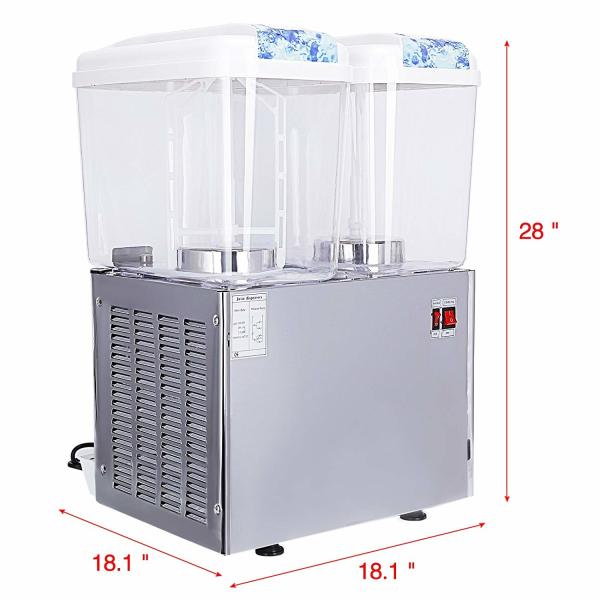 Commercial Stainless Steel Body Fruit Juice Dispenser With Pump Spraying System