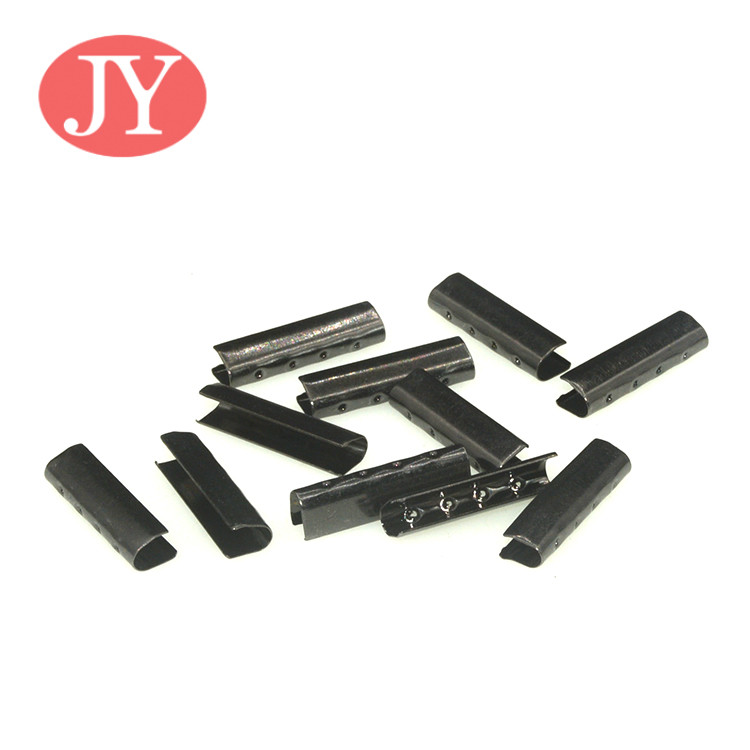 jiayang fashion customized logo U shape copper metal tips metal aglet draw cord end aglet for 3.0mm cord hoodies