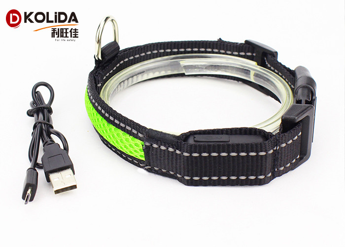 Pet Buckle LED Waterproof Illuminated Dog Collar Nylon For Doggie Safety