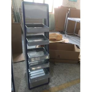  5 Tier Metal Shelf Free Standing Display Rack Retail Display Shelves Black Easy Assembly Manufactures