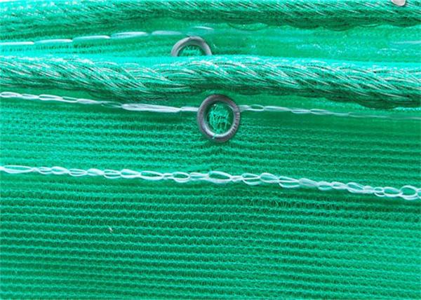 UV Treated Green Construction Netting , Building Safety Nets With Metal Botton
