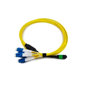 China Low Insertion Loss PVC 3.0mm MTP MPO Fiber Patch Cable with 12 Colors for High-Density Data Centers on sale