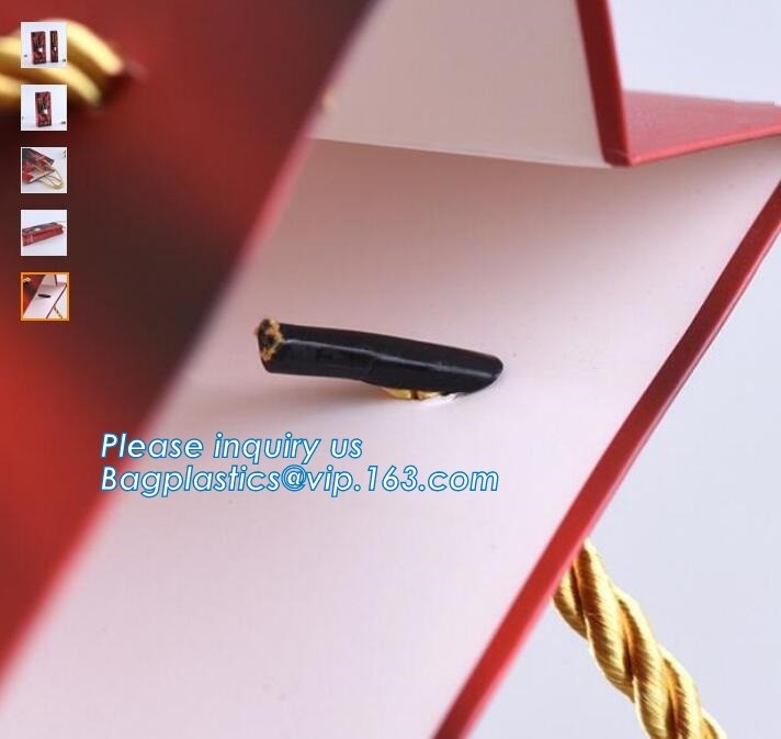 Luxury paper bags with handles Different Sizes,250gsm art paper shopping carrier bag custom printing with handle rope