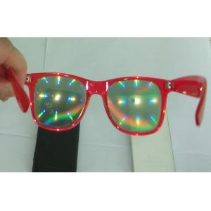 Plastic Rainbow Diffraction Glasses Style For Led Lighting Show