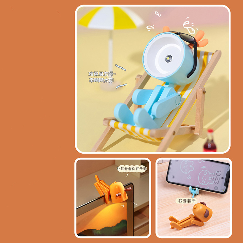 Luna Moon Shaped Touch Control Children's Desk Table Lamp 20cm with Logo Customized