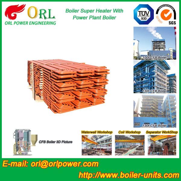 10T - 1000 Ton CFB Boiler Petrochemical Biomass Industry Superheater Coils High