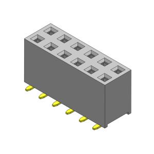 Female Header Connector 2.54mm Dual Row SMT TYPE 2*2PIN To 2*40PIN H=7.10mm