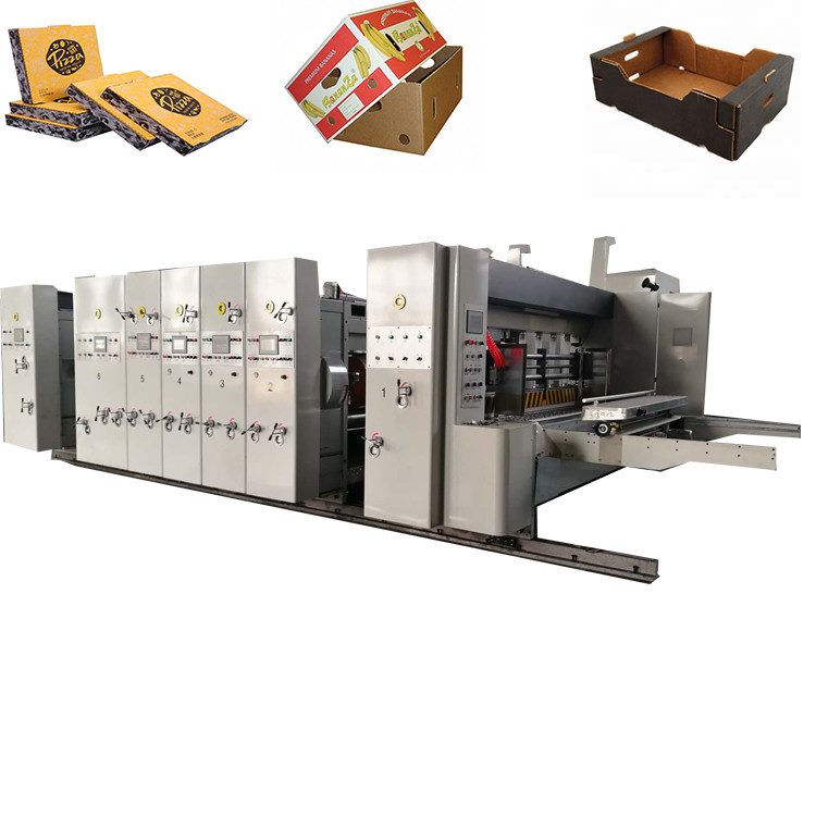 Die Cutting 2 Color Corrugated Box Printing Machine