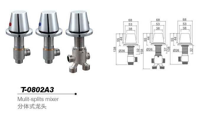 Bathtub mixer,Faucet,T-0802A3