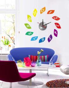  Especial Design Vinyl Wall Sticker Clock 10A040 Flower Wall Decoration Manufactures