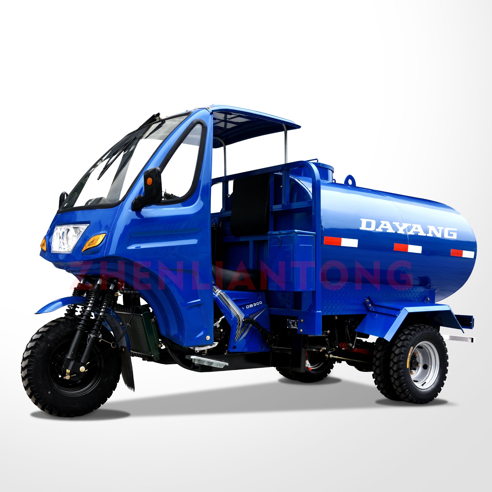 Powerful 250CC Water Engine Semi Cabin Tricycle with Standard Size and Blue Body