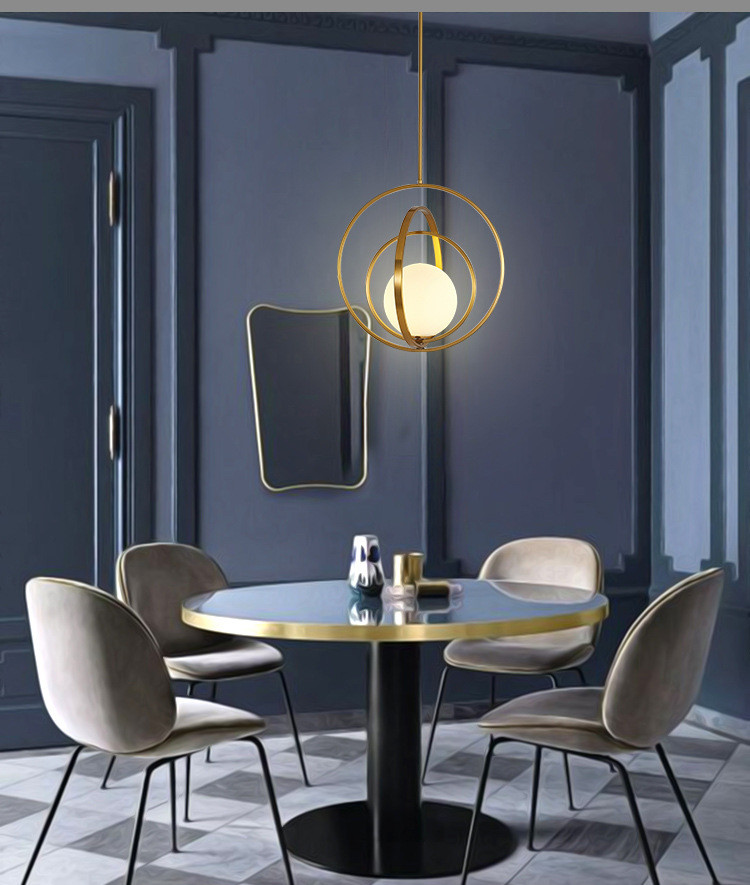 Post Modern Pendant Light Lamp Kitchen Restaurant Study Living Room Lighting Home Round Ball Lights(WH-GP-72)