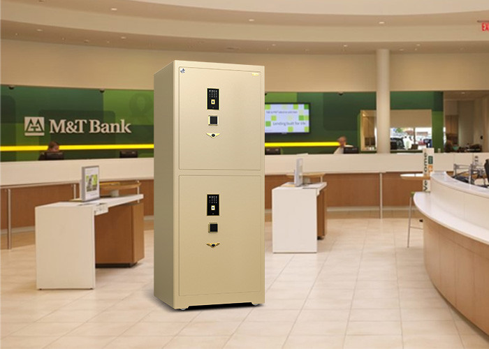 Smart Bank Biometric Commercial Safe Box Fingerprint Lock H1880mm With 7 Open Ways