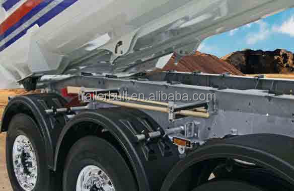 7.2 / 8.2 / 9.6 / 10.5 m Carbon Steel Chassis Tipper Semi Trailer for Building Materials Transport
