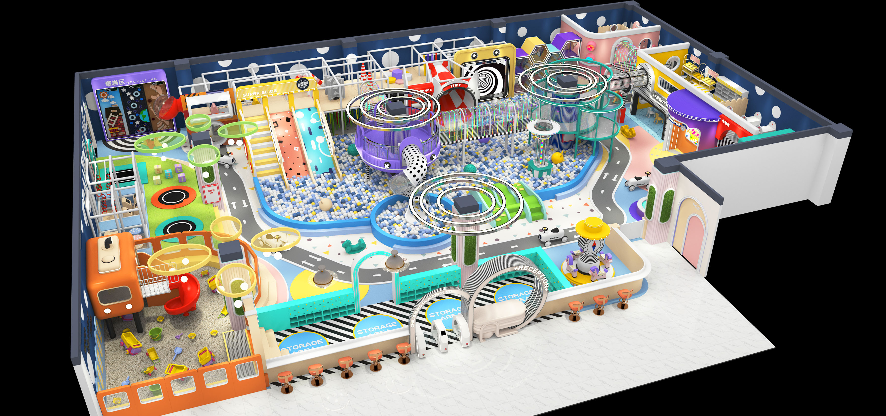 Attractive Indoor Soft Playground Equipment Naughty Castle Paradise For Game Center