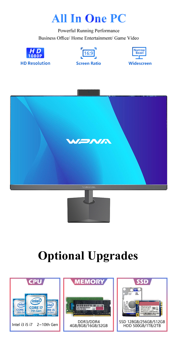 Upgraded Oem Full Hd Ssd Ddr4 64gb 23.6 Inch All In One Gaming Pc For Students Study
