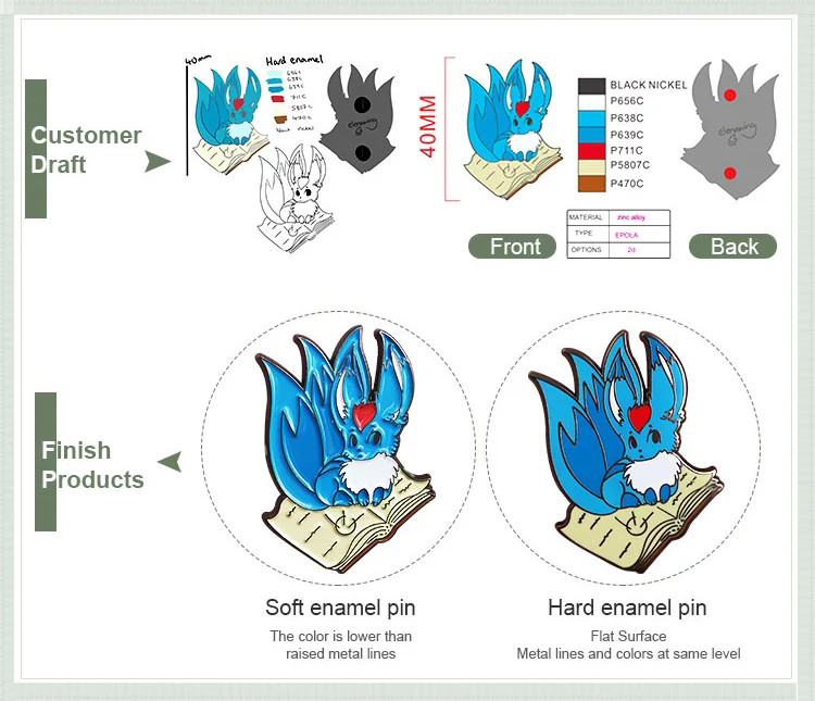 Magnetic 60mm PVC Custom Soft Enamel Lapel Pins