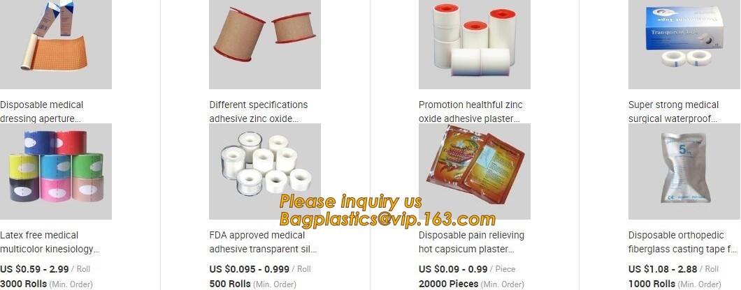 Cohesive Flexible Bandage Cotton Cohesive Bandage sports tape Mixed Color Self Adhesive elastic bandage bagplastics pac