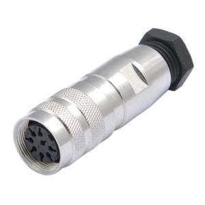 circular ip67 Anti Vibration Locking Screw Design M16 8pin Metal Sensor AISG