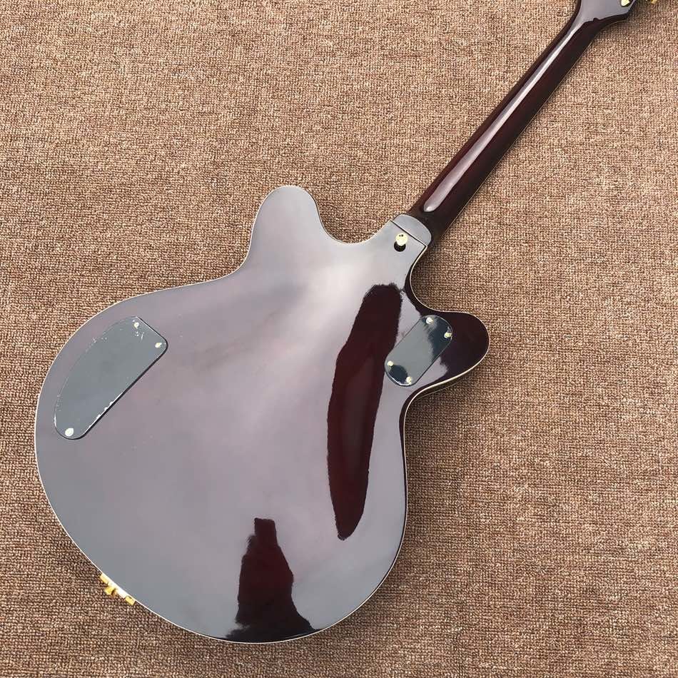 Custom Grand Double Convex Surface Electric Guitar Big Tremolo Rosewood Fingerboard in Wine Red