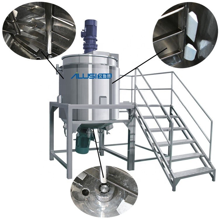 Dish Washing Liquid Detergent Making Machine Liquid Homogenizer Heating Mixing Machine