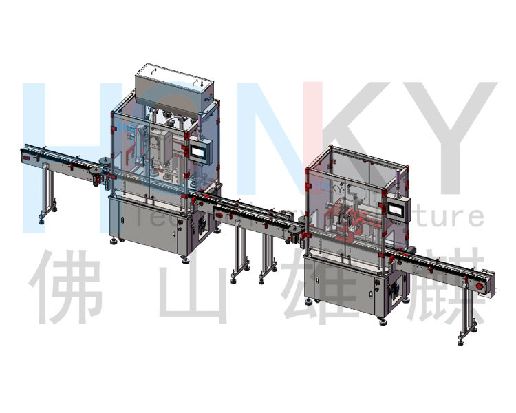 Full Automatic 2L Liquid Filling Capping Machine For Shampoo Industry Pack