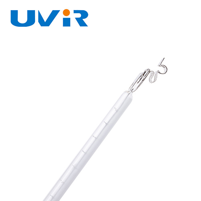 White Quartz Infrared Lamps , Metal base shortwave Infrared Heater Tube