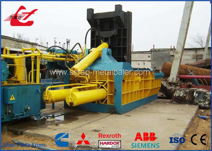 200 Tons Scrap Metal Baler Machine For Leftover Metals / Copper / Aluminum , Siemens Motor