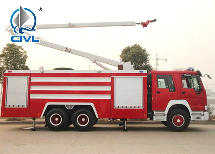 Sinotruk Howo 4x2 Fire Fighting Trucks 8m3 Water Tank 251hp - 350hp