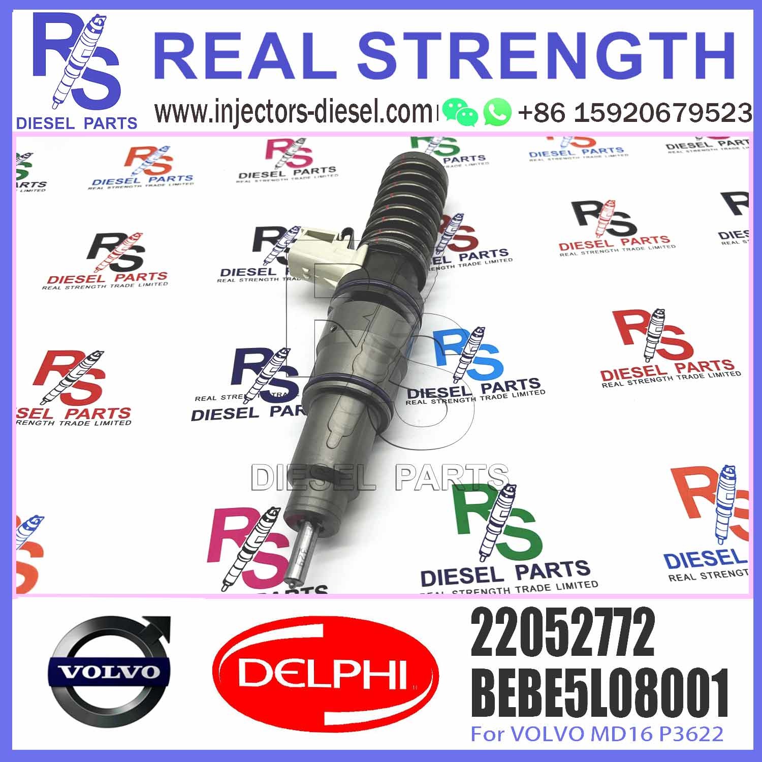 22717955 BEBE5L08101 Diesel Fuel Injector BEBE5L08001 22052772 E3.5 For V-O-L-V MD16 EURO 6
