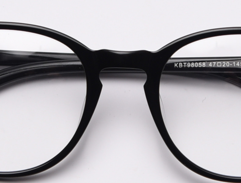 Male Acetate Frame Glasses Black SGS Spectacle Fashionable Optical Glasses