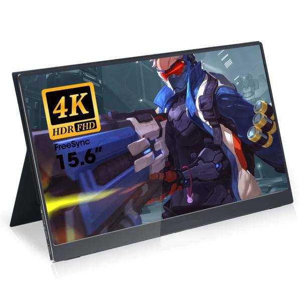 100% Color Gamut Touch 4K Portable External Monitor 15.6 Inch Built in Battery