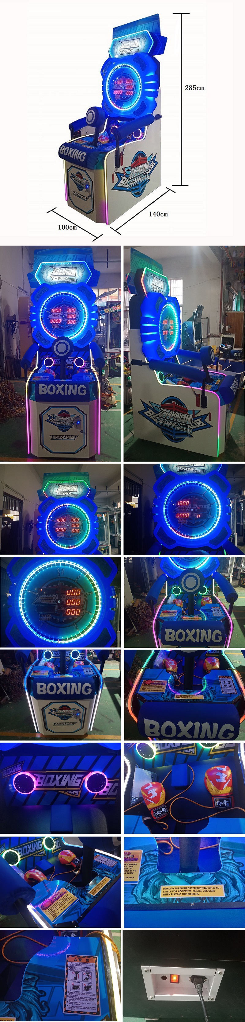 Tickets Redemption Boxing Punch Machine For Boxer Training Amusement Center